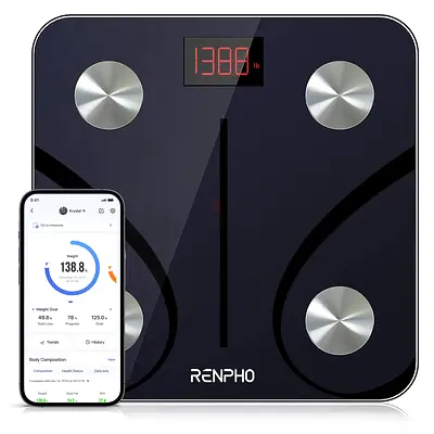 RENPHO Bluetooth Scale for Body Weight, Smart Weight Scale Digital Body Fat BMI Bathroom Scale, Elis
