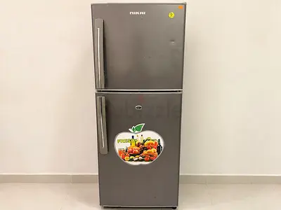 Nikai Double Door Refrigerator - Grey, Good Working Condition