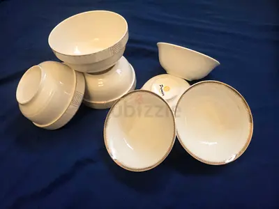 Set of White Ceramic Serving Bowls - Good Condition