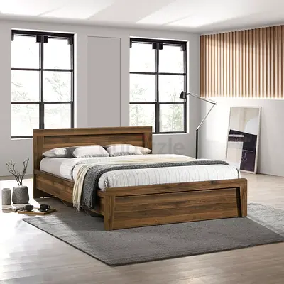 Home Box Queen Bedroom Set (Bed Frame + Mattress + Nightstand) / طقم غرفة نوم هوم بوكس كاملv