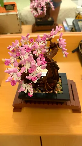 LEGO-style Cherry Blossom Bonsai Tree Set - Decorative Building Toy