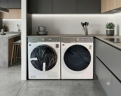 Samsung Bespoke Washer & Dryer Set – Separate Units, Modern Laundry Setup