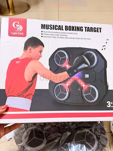 Musical Boxing Target - Wall Mounted Light-Up Punch Pad for Kids
