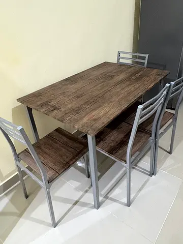 Wooden Dining table with 4 chairs