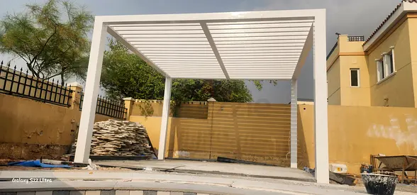 Wooden pergola and gazebo