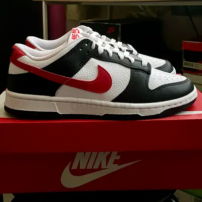 Nike Dunk Low (White/Black/Red) - Size 8US