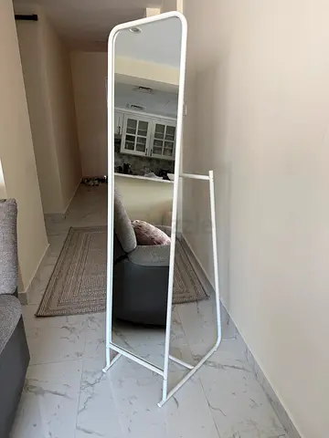 Large white Standing mirror, 48x160 cm. Perfect condition.