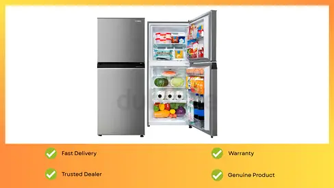 Toshiba 330L Refrigerator Double Door Inverter Fridge , Silver 1 Year Warranty Brand New