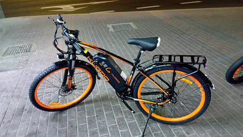 Electric Mountain Bike with Rear Rack and Fat Tyres - Good Condition