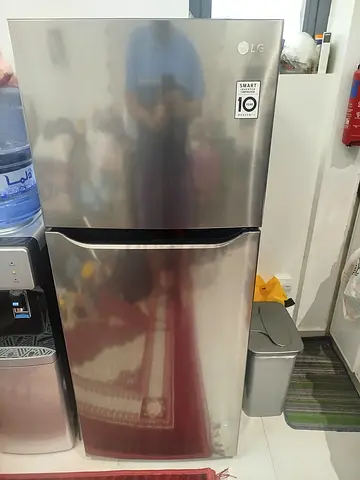LG Silver Double Door Refrigerator - 2-Door Compact Fridge, Good Condition