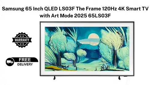 Samsung 65 Inch QLED LS03F The Frame 120Hz 4K Smart TV with Art Mode 2025 65LS03F