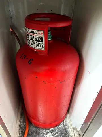 Used LPG Gas Cylinder (Red) - Good Condition