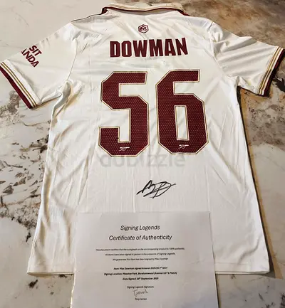 Max Dowman #56 Football Shirt with Certificate of Signature Authenticity