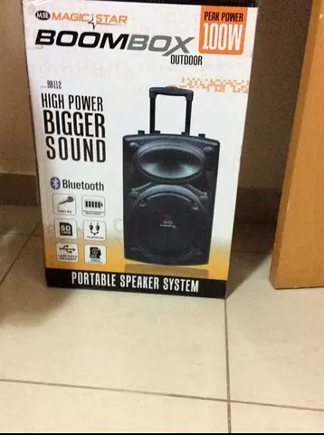 Magic Star 100W Portable Bluetooth Boombox Speaker (New in Box)
