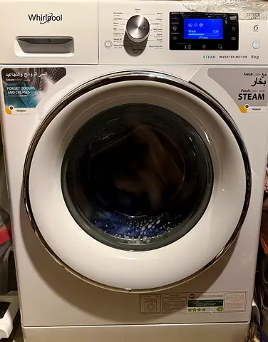 Whirlpool 9kg Front Load Washing Machine with Steam, Inverter Motor