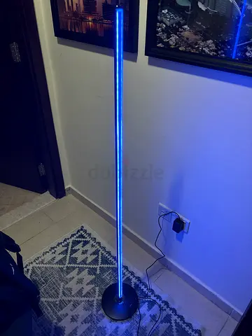 Tall LED RGB Corner Floor Lamp with Remote - Works Perfectly