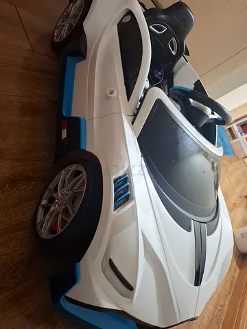 Electric Ride-On Sports Car for Kids - White, Good Condition