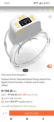 Hands-free Wearable Electric Breast Pump - Portable, 3 Modes, 9 Suction Levels