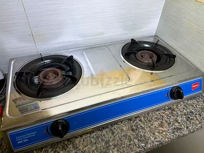 Used 2-Burner Stainless Steel Gas Stove - Working Condition