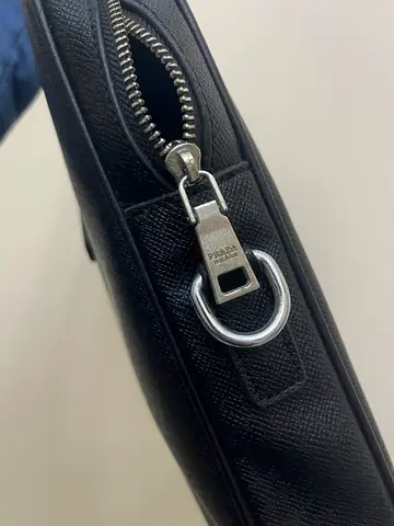 Mens Prada bag briefcase black leather
