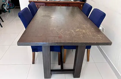 Wooden Dining Table with 4 Chairs