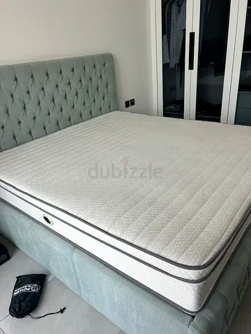 King size bed with mattress barely used