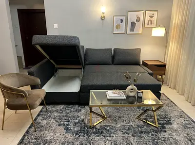 L-Shape Sofa Bed with Storage
Stylish corner design, perfect for living rooms, apartments and guest