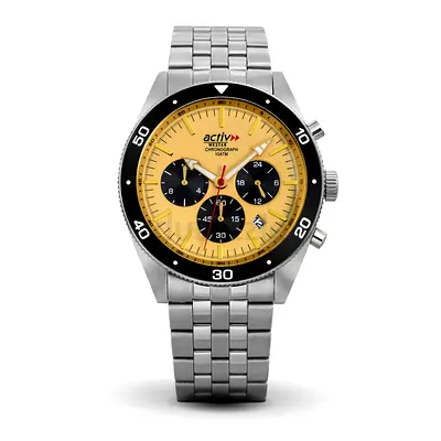 WESTAR ACTIV GENTS 43 MM DARK CHAMPAGNE DIAL QUARTZ WATCH - New