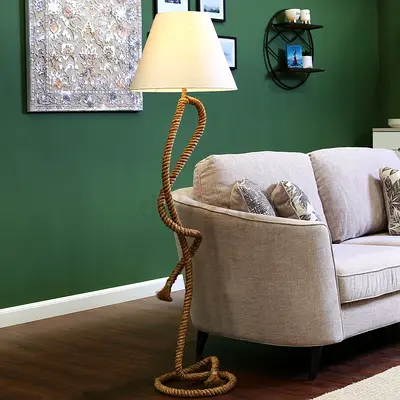 Home Centre Rope Design Floor Lamp