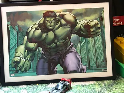 Framed Marvel Captain America & HULK Art Prints