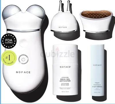 NuFACE Trinity+ Facial Toning Device with Attachments and Serums - Excellent Condition