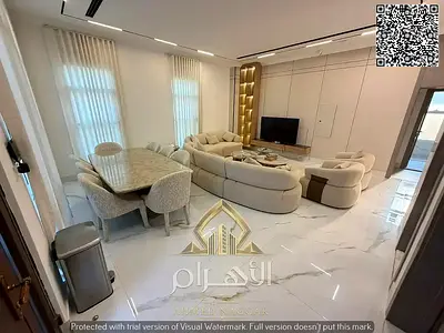 For sale: A brand new luxury villa in Al Yasmin area, Ajman, ready for immediate occupancy and the first tenant, in a prime strategic location behind
