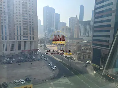 For rent in Al Majaz 2, 1-bedroom apartment with master bedroom, 2 bathrooms, energy-saving AC, and