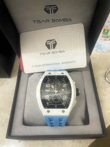 Tsar Bomba TB8224B Blue Silicone Strap Men's Chronograph Watch