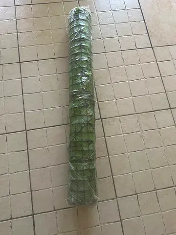 Green patterned area rug - rolled, unused condition