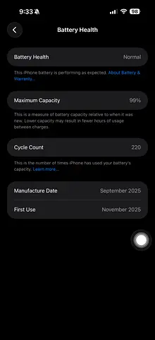 iPhone 17 Pro Max with 99% Battery Health  - Excellent Condition with limited warranty