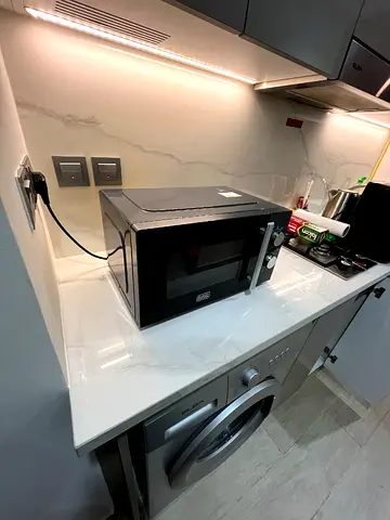 Barely Used Countertop Microwave - Compact Manual Controls