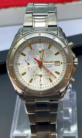 Seiko Stainless Steel Chronograph Men's Watch, 100M
