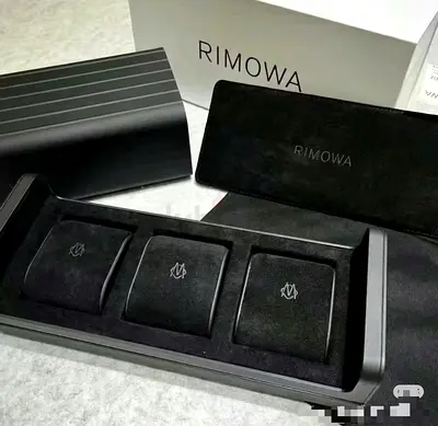 RIMOWA ALUMINIUM WATCH CASE IN BLACK