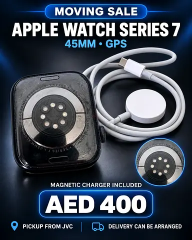 Apple Watch Series 7 45mm GPS - Good Condition, Charger Included