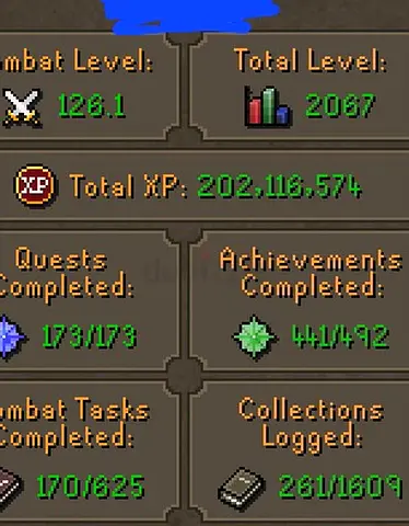 Runescape osrs account - main account - max gear / max combat