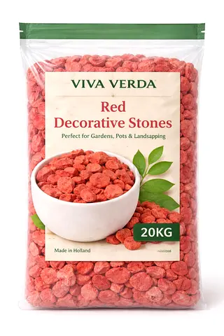 Viva Verda Red Decorative Stones | 20KG Bag | Garden, Pots & Landscaping | Made in Holland