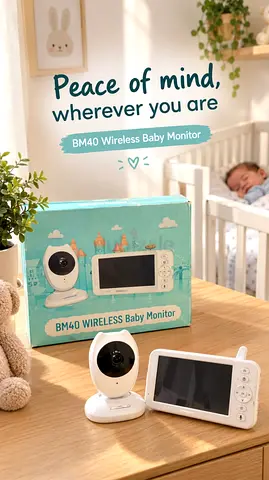 BM40 Wireless Baby Monitor with Camera and Screen