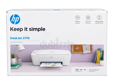 HP DeskJet 2710 Printer – Used Once – Original Box