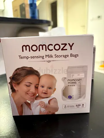 Momcozy Temp-Sensing Milk Storage Bags – 120 Pcs, 8oz (Brand New, Sealed)