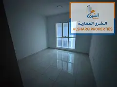 Two bedrooms and a living room, located on the first row of the Corniche. Features include built-in