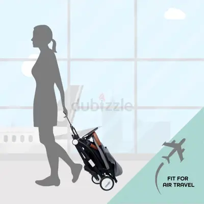Compact foldable travel stroller - lightweight and airline friendly