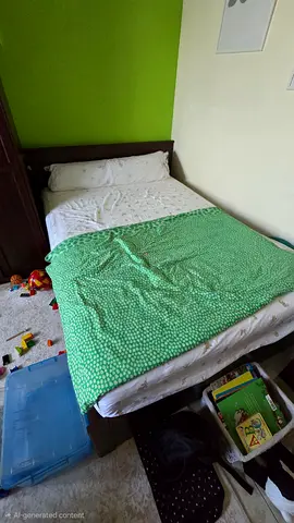 SONGESAND Bed frame, 140x200 cm with Mattress, , bedsheet and protector