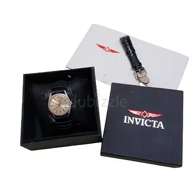 Original Invicta 21 Jewels Incabloc Rare Vintage Manual Winding with Box Mint Condition
