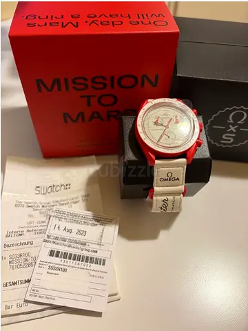 Swatch x Omega 'Mission to Mars' Bioceramic Chronograph - Limited Edition full set